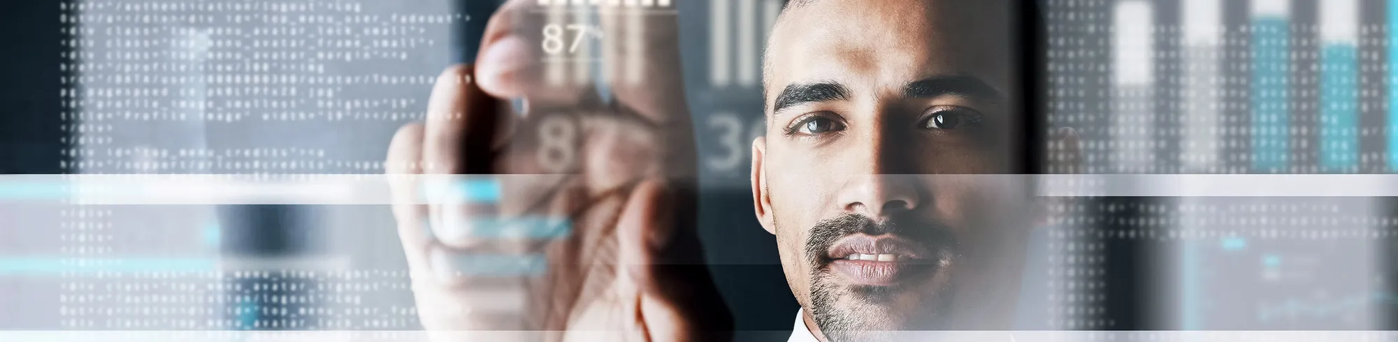 A person is using a touchscreen device.